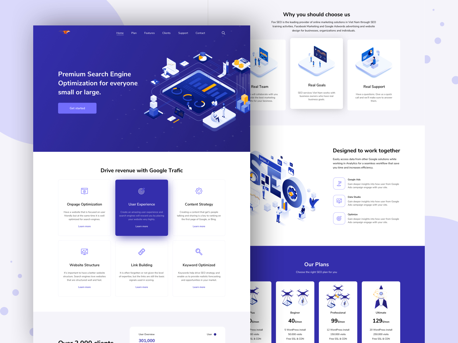 FOX SEO Landingpage by Quynh on Dribbble