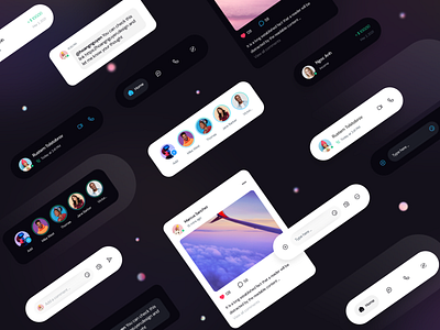 Monster Messenger - Component app design application chat app chatting mobile app mobile ui ui kit ui kit design uidesign