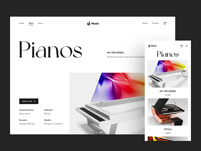 Concept Music Web 🎹🥁🎸 branding design music ui uidesign web webdesign