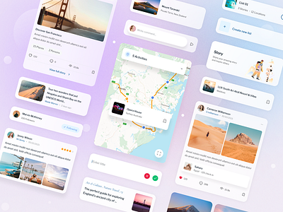 ✈️ Trip.social Component branding design ui uidesign