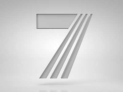 Seven 3d cg design logo modo render
