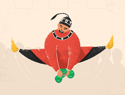 gnawa jump animation culture draw flat flat design gnawa illustration illustration art jump morocco motion design style