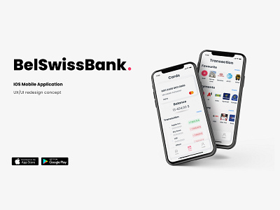 BelSwiss - Banking app redesign concept application bank app banking ios mobile pay payment app redesign ui ux