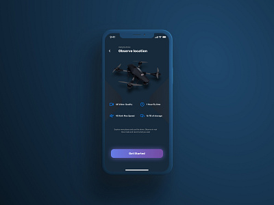 OBSY - mobile controller. application controller dark drone interface minimal mobile pattern