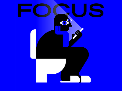 Focus characters design flat graphic illustration illustrator smartphone social toilets vector
