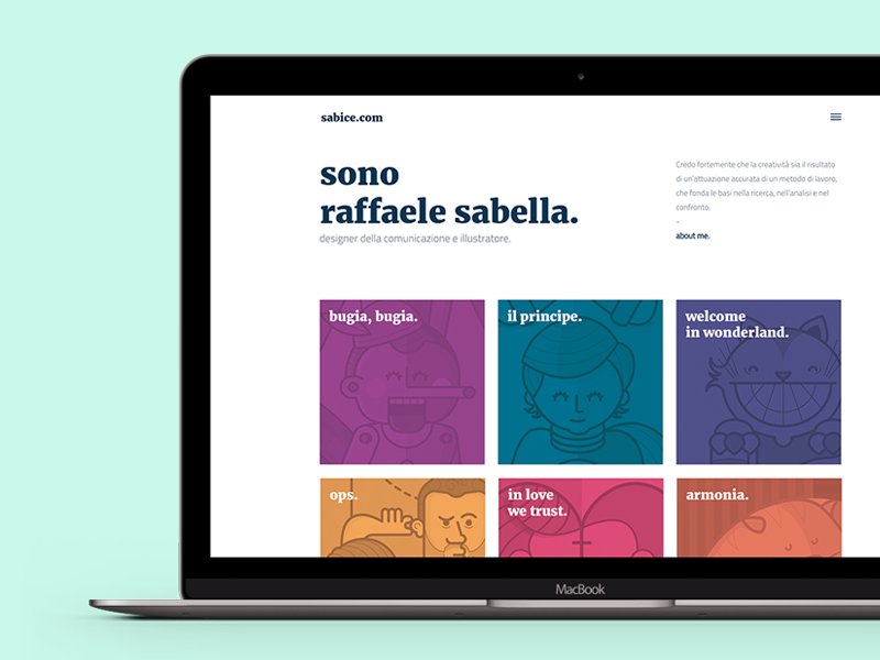 sabice.com - my new site is online design digital illustration portfolio showcase ui ux web