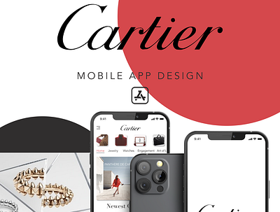 Cartier UX/UI Jewelry Mobile App app appdesign branding clean design fashion gold illustration ios jewellery luxury minimalist mobile ui ux web