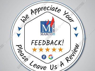 Happy Client Feedback Sticker Design