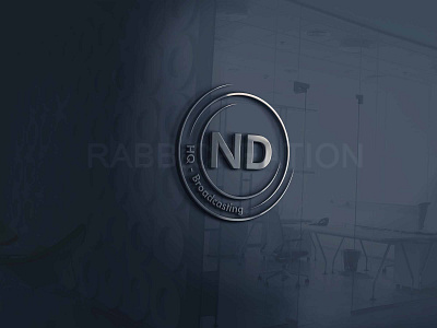 ND HQ Broadcasting 2d app application branding broadcast broadcasting business company corporate design dribble flat logo minimal typographic typography