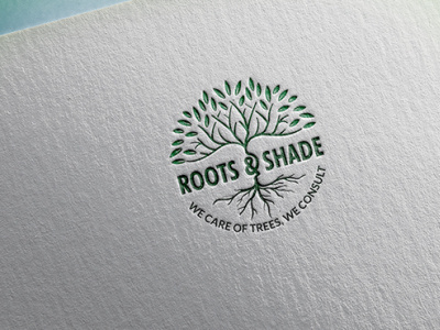 Roots & Shade Logo Design branding business clean logo company design dribbble flat green illustration logo nature tree vector