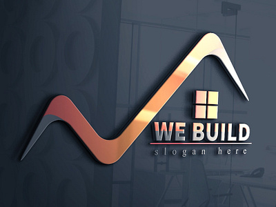 We Build - Logo Concept by mrgrabbi(fiverr) 2d 3d abstract branding business clean company company logo corporate design designer dribble fiverr flat illustration logo logo design minimal typography vector