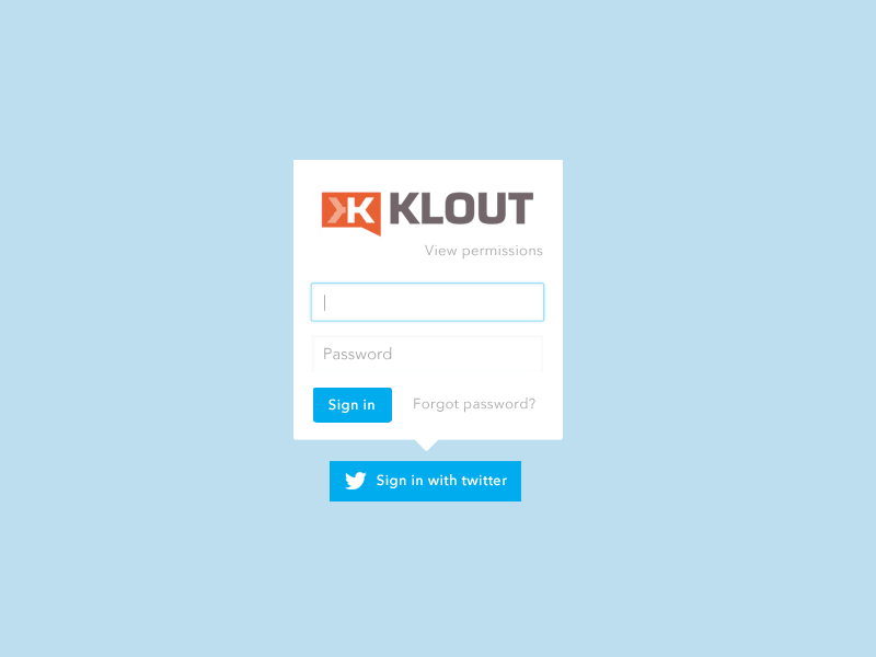 Compact Twitter login clean flat gif gui login photoshop sign in twitter user interface ux