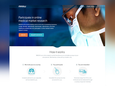 MNOW Landing Page clean modern simple web design