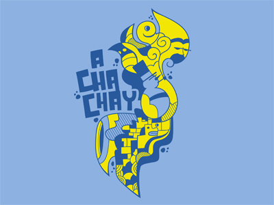 A Cha Chay! apparel design band illustration