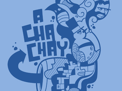 A Cha Chay! angry snowman illustration shirt design
