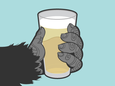 Gorilla Pint austin gorilla run branding illustration