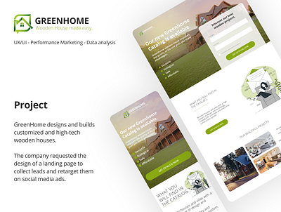 GreenHome - Landing Page UX/UI landing page minimal ui ux uxui