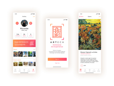 ARTech Mobile app design