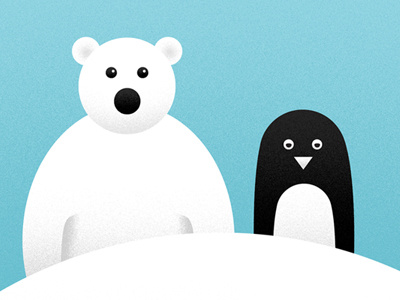 Polar Opposites cold illustration penguin polar bear