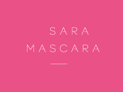 Sara Mascara hair identity logo makeup makeup girl mascara typography