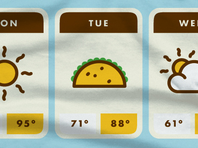The most delicious day of the week illustration san diego sunny taco tuesday tacos weather forecast