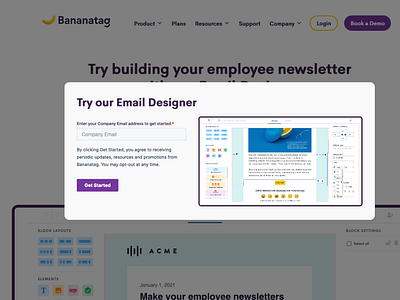 Gated Page for Bananatag