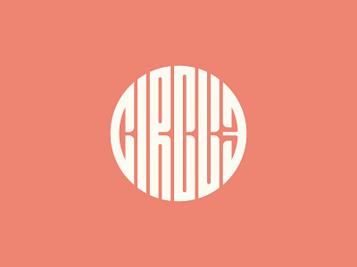 Circle design flat illustration logotype minimal simple typeface. lettering typography vector