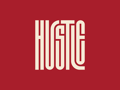Hustle typography customtype design flat graphicdesign graphicdesignstudent hustle illustration illustrator minimal simple typography vector