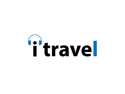 i Travel - Logo Design branding design flat icon identity illustration logo logo design logotype minimal simple type typeface. lettering typography vector