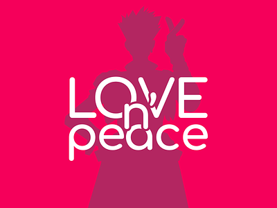 love&peace! anime art artwork graphic love peace trigun typo typogaphy valentinesday vash the stampede