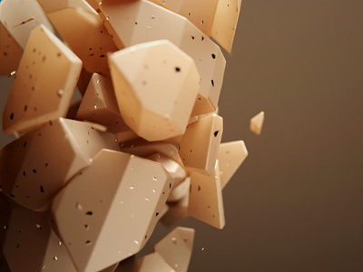 Fracture #2 3d c4d cgi details fracture gold material render translucent