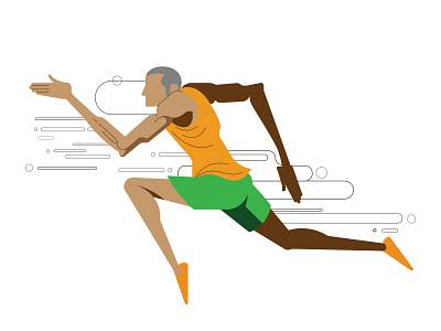 BOLT the Runner animation design flat icon illustration illustrator minimal ui ux vector web