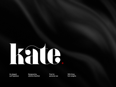 Kate - Free Elegant Serif Typeface branding display typeface elegant font free freebie graphic design lettering otf premium type typeface typography