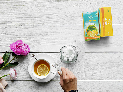 Lemon Tea branding graphic design lemon package packaging tea