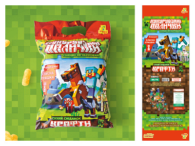 Minecraft Sweet Corn Sticks corn sticks design graphic design minecraft package packaging sweet corn sticks упаковка