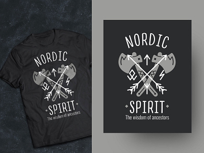 Nordic Spirit clothing design design graphic design illustration nordic print spirit street wear tshirt vector viking