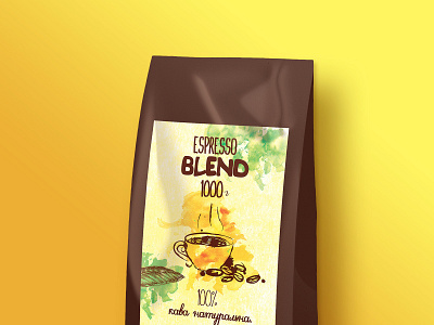 Blend 100 coffee coffee packaging graphic design illustration package package design packaging vector