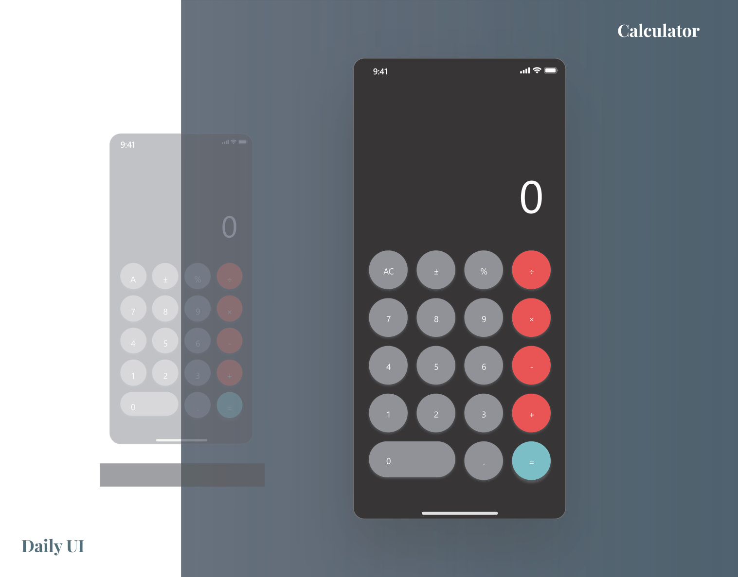 Daily UI 004 Calculator by Kira Xie on Dribbble