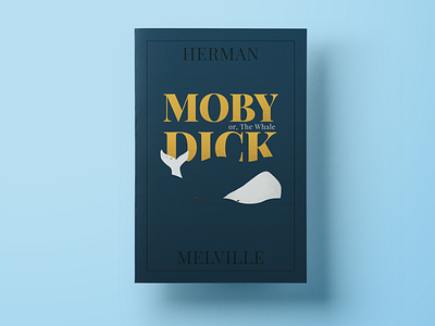Moby Dick Cover book book cover classic literature flat illustration illustration typography