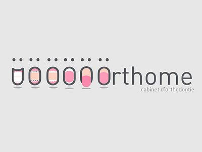 Örthome - logo branding design grey illustration logo red typography vector