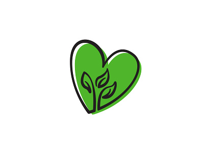 Tree Heart Logo Concept branding creative design green heart illustration logo minimal logo moder logo tree vector