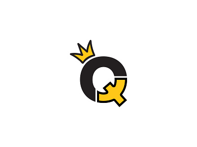 Q Letter Logo Concept With Bird and Crown