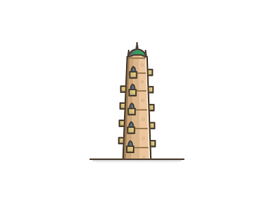 Minar Tower Vector Art