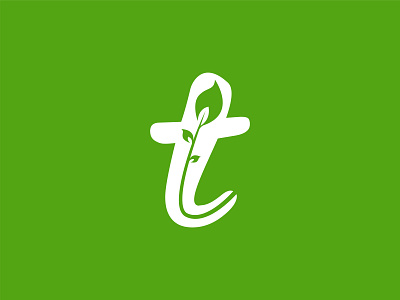 Letter T Logo with Tree branding creative design graphic design green illustration leaf letter logo organic plant tree vector