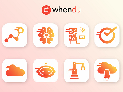 Whendu Software Company Icons branding creative design designer icon icon design illustration logo vector