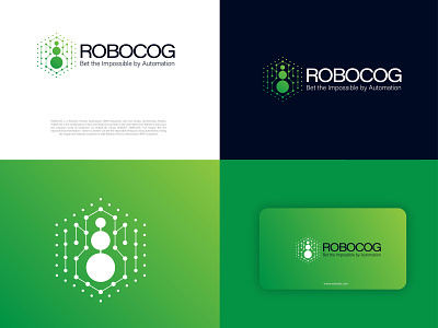 Robocog Logo automation branding creative design illustration logo name ideas outstand robotic tag line vector