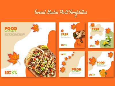 Social Media Post Template branding creative design facebook ad food illustration instragram post restaurant social vector web banner
