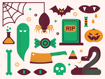 Happy Halloween flat halloween illustration vector