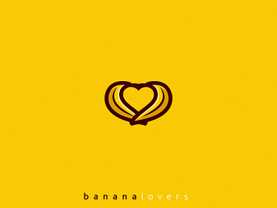 banana lovers banana boobs booty branding condom design food fruits heart illustration logo love negative space porn sex tropic vector yellow