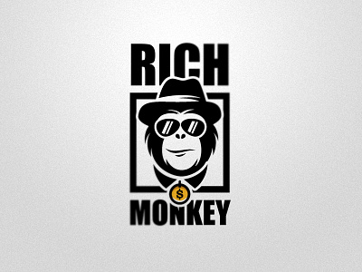 Rich Monkey black glasses logo money monkey rich